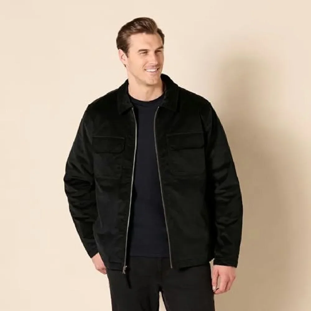 Men's Corduroy Work Jacket Regular Fit Lightweight Insulated